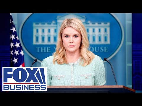 Karoline Leavitt briefs as Trump’s economy heats up