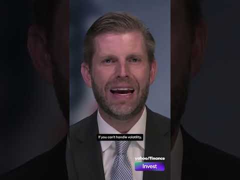Eric Trump laughs off bitcoin sell-offs.