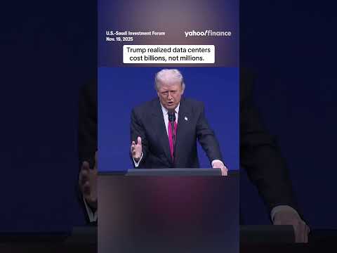 Trump realized data centers cost billions, not millions. 💵