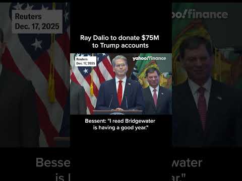 Ray Dalio to donate $75M to Trump accounts. 💰