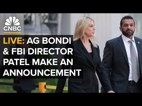 LIVE: Attorney General Bondi and FBI Director Kash Patel will make an announcement — 12/4/2025