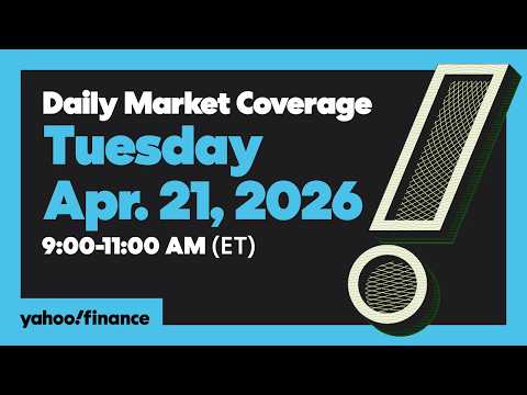 Live: Stocks climb amid Apple CEO change, Warsh hearing, Iran uncertainty | Apr. 21, 2026