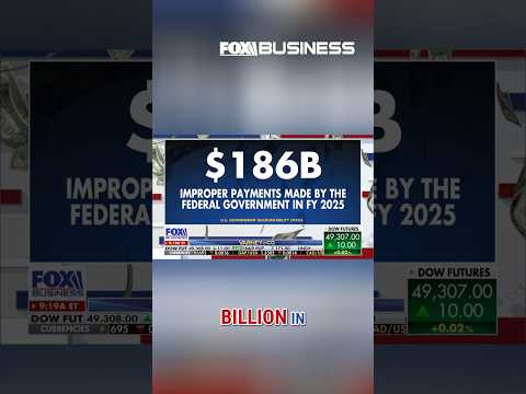 Gov made $186B in IMPROPER PAYMENTS in FY2025, report finds #shorts