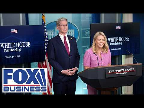 WATCH LIVE: Karoline Leavitt, Scott Bessent tout refunds on Tax Day