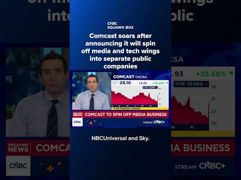 Comcast soars after announcing it will spin off media and tech wings into separate public companies