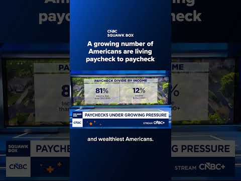 A growing number of Americans are living paycheck to paycheck