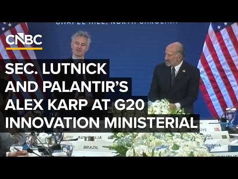 Commerce Sec. Lutnick and Palantir CEO Alex Karp participate in a fireside chat — 9/2/2026